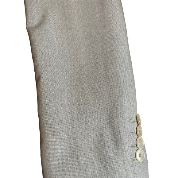 Zara Man‎ Men's Blazer Size 38 Lt Gray Classic Fit w/Shoulder Pads Inner Pockets - Picture 4 of 10